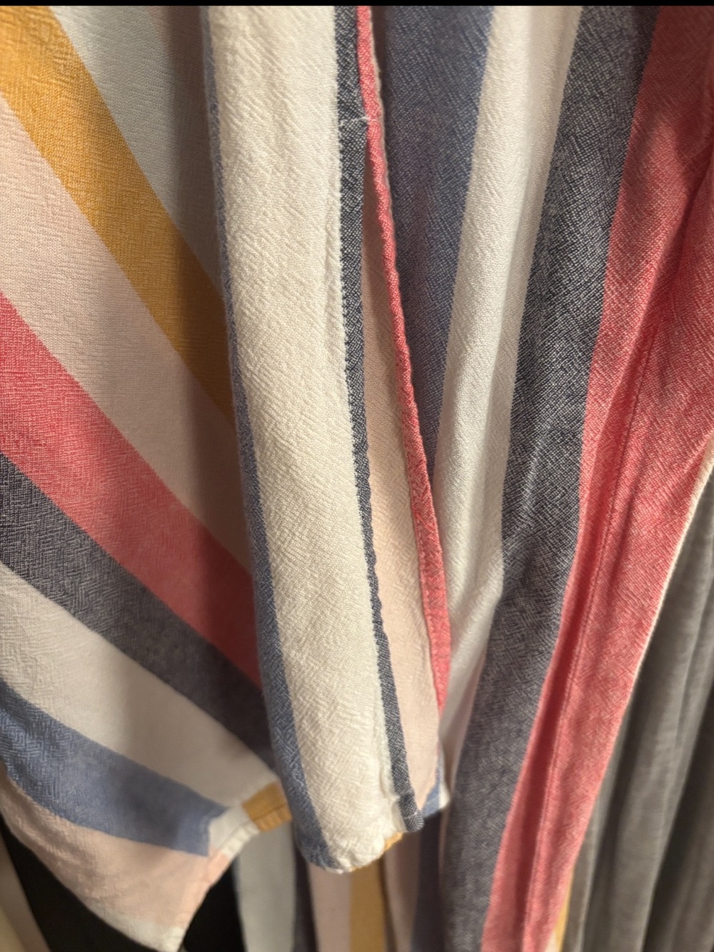 Cloth & Stone Striped Linen Blend Wide Leg Jumpsuit Cropped Boho Coastal | Small - Picture 7 of 7